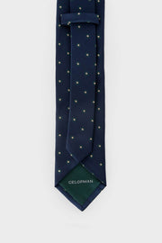 CORBATA AZUL DISEÑO FLOR