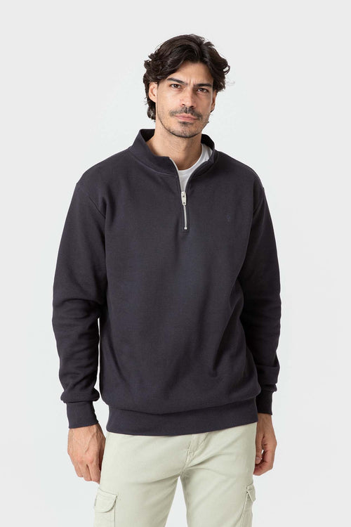 SUDADERA CREMALLERA MARINO