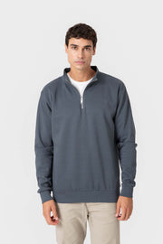 SUDADERA CREMALLERA AZUL