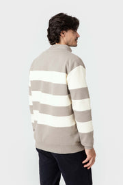 SUDADERA PANELADA CREMALLERA BEIGE