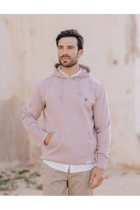 SUDADERA CANGURO ROSA CON...