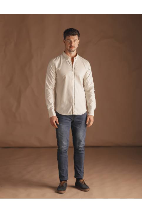 CAMISA OXFORD LISA AMARILLA