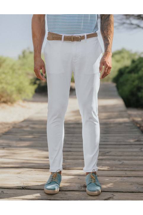 CHINO BÁSICO SKINNY BLANCO