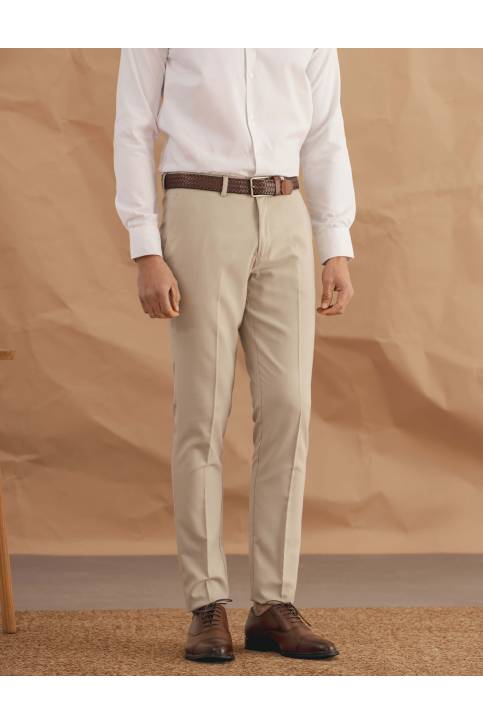 PANTALON TRAJE BEIGE