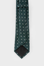 CORBATA VERDE DISEÑO FLOR