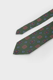 CORBATA VERDE DISEÑO MOSAICO