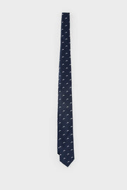 CORBATA AZUL DISEÑO DELFÍN