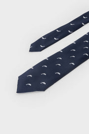 CORBATA AZUL DISEÑO DELFÍN