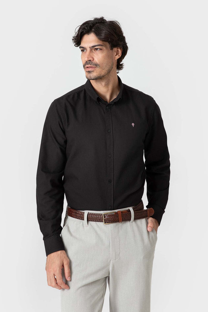 CAMISA OXFORD NEGRA