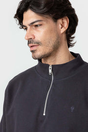 SUDADERA CREMALLERA MARINO